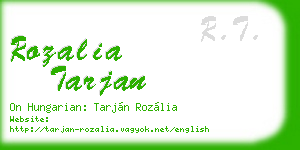 rozalia tarjan business card