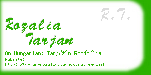 rozalia tarjan business card